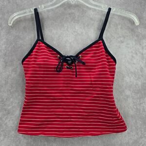 Baltex Red Stripe‎ Padded Swimwear Tankini Tank Top Medium M 8